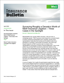 Insurance Bulletin April 2022
