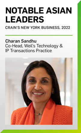 Charan Sandhu Named Among 2022 Notable Asian Leaders by Crain’s New York Business