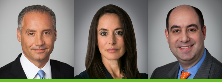 Headshots of Edward Reines, Elizabeth Weiswasser and Jeffrey Osterman