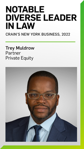 Trey Muldrow Recognized as a “Notable Diverse Leader in Law” by Crain’s Trey Muldrow Recognized as a “Notable Diverse Leader in Law” by Crain’s