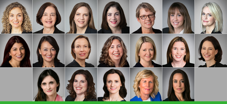 Image of twenty female partners at Weil who were named 2021 top women in business law