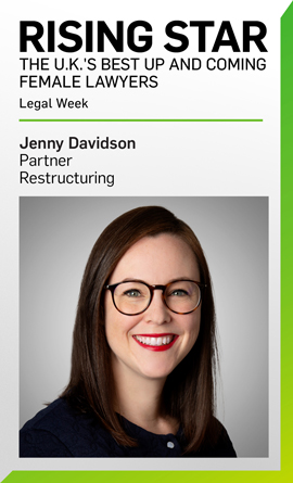 Jenny Davidson named Female Rising Star by Legal Week Jenny Davidson named Female Rising Star by Legal Week