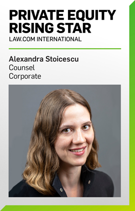 Alexandra Stoicescu Named Private Equity Rising Star by Law.com International in 2022