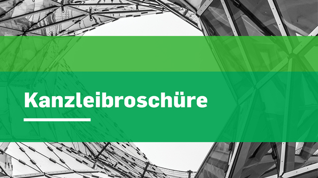 "Abstract image with "Kanzleibroschüre" text on top"
