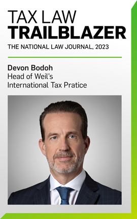 Headshot of Devon Bodoh, Head of Weil's International Tax Practice