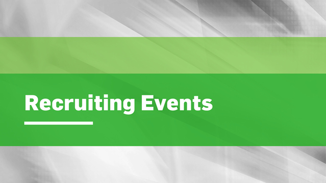 Abstract image with "Recruiting Events" text