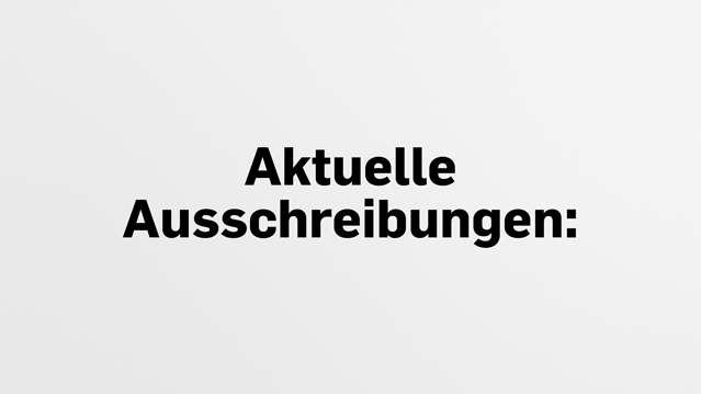 Aktuelle Ausschreibungen