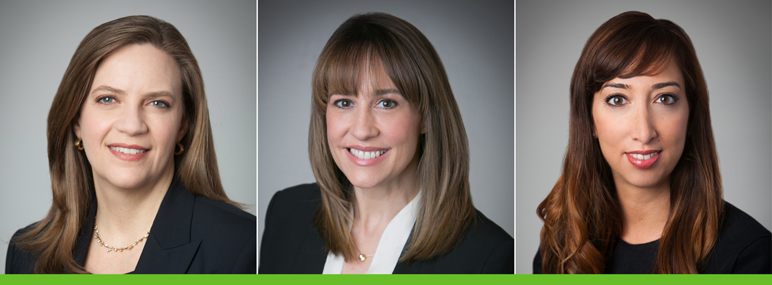 Headshots of Anne Cappella, Sarah Coyne and Stacy Nettleton