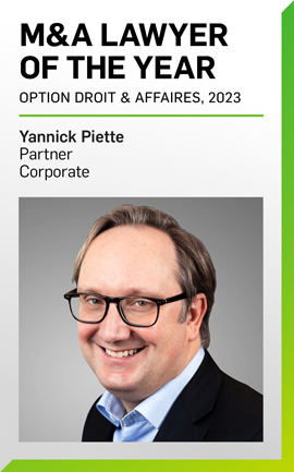 M&A Lawyer of the Year - Yannick Piette