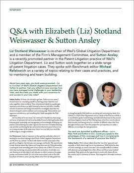 Q&A with Elizabeth (Liz) Stotland Weiswasser & Sutton Ansley