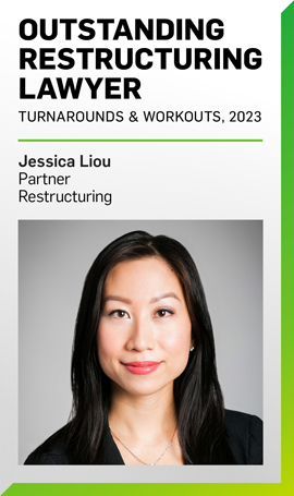 Jessica Liou Named Among 2023 Outstanding Restructuring Lawyers by Turnarounds & Workouts