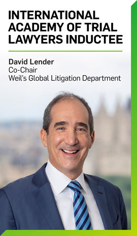 International Academy of Trial Lawyers Inductee - David Lender International Academy of Trial Lawyers Inductee - David Lender