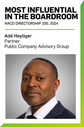 Ade Heyliger - Most Influential in the Boardroom Ade Heyliger - Most Influential in the Boardroom
