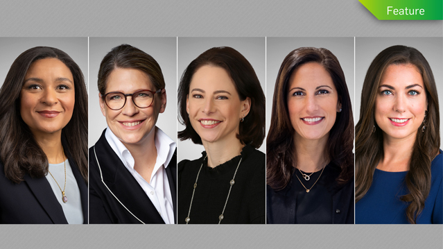 Headshots of Chantale Fiebig, Britta Grauke, Courtney S. Marcus, Ramona Nee and Caroline Zalka