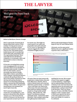 Weil Gets the Band Back Together - The American Lawyer