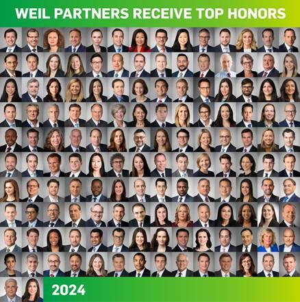 Headshots of Weil partners that have earned top honors in 2024