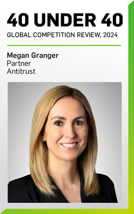 Megan Granger Named to Global Competition Review’s 40 Under 40 for 2024