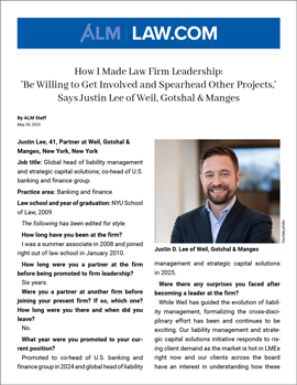 PDF of Justin D. Lee's Law.com Q&A