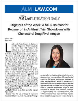 Jessica Falk Named “Litigator of the Week” by The American Lawyer