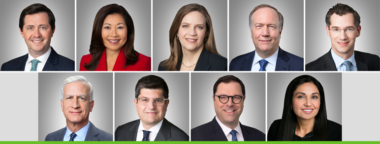 Banner of Weil's Managing Intellectual Property "IP Stars": Dennis Adams, Karen Ballack, Anne Cappella, Jeff Homrig, Todd Larson, Doug Lumish, Benjamin Marks, Eric Namrow and Charan Sandhu