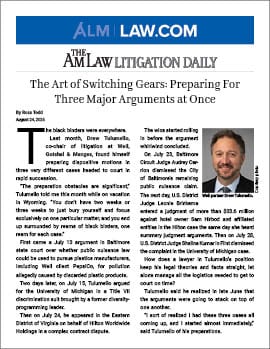 The Art of Switching Gears: Preparing For Three Major Arguments at Once The Art of Switching Gears: Preparing For Three Major Arguments at Once