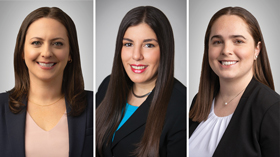 Meagan Bellshaw, Jessica Falk and Arianna Scavetti