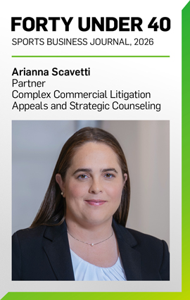 Sports Business Journal Names Arianna Scavetti to Forty Under 40 Class of 2026