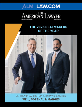 Jeffrey Saferstein and David J. Cohen Named 2026 “Dealmakers of the Year” by The American Lawyer