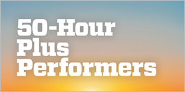 50-Hour Plus Performers 2025
