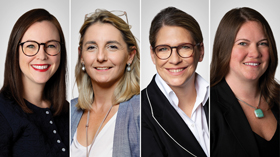 Jenny Davidson, Gemma Sage, Céline Domenget-Morin and Britta Grauke