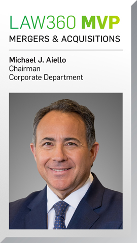 Michael J. Aiello, Law360 MVP Michael J. Aiello, Law360 MVP