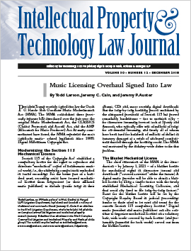 Intellectual Property Technology Law Journal