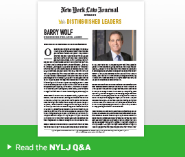 Barry Wolf - Distinguished Leader - NYLJ