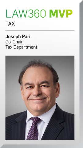 Joe Pari Named Law360 MVP Joe Pari Named Law360 MVP