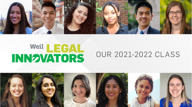 Weil Legal Innovators: Our 2021-2022 Class with Innovator's Headshots
