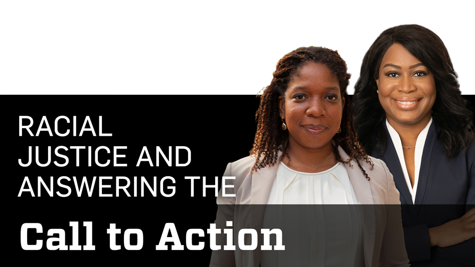 Racial Justice and Answering The Call to Action video featuring, Partner Candace and Alumna Nicole Lazarre