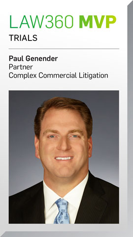 Paul Genender Law360 MVP