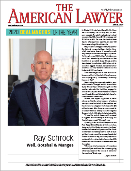 Ray Schrock Named Dealmaker of the Year
